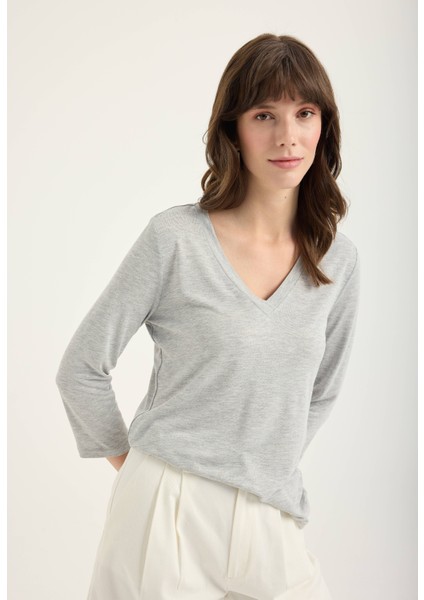 V Yaka Viskoz Bluz fiyatları