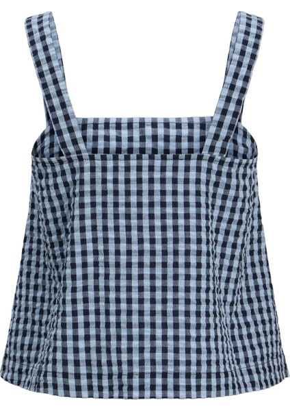 Kadin Kalin Askili Ekose Desenli Bluz - Petra fiyatları