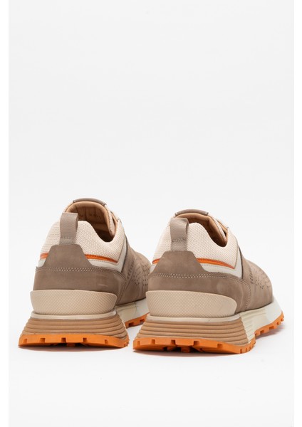 Erkek Kalın Taban Bağcıklı Casual Ayakkabı Gerçek Deri Cr 2395 Kum modelleri