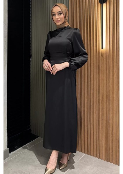 Yan Bağlamalı Tesettür Elbise P-00016251