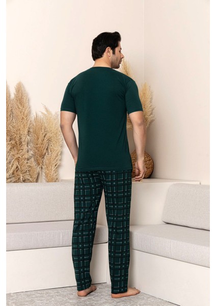 Yazlık Kısa Kol %100 Pamuk Erkek Pijama Takımı