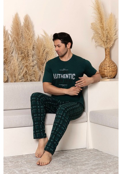 Yazlık Kısa Kol %100 Pamuk Erkek Pijama Takımı