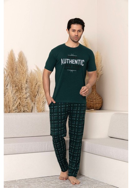 Yazlık Kısa Kol %100 Pamuk Erkek Pijama Takımı