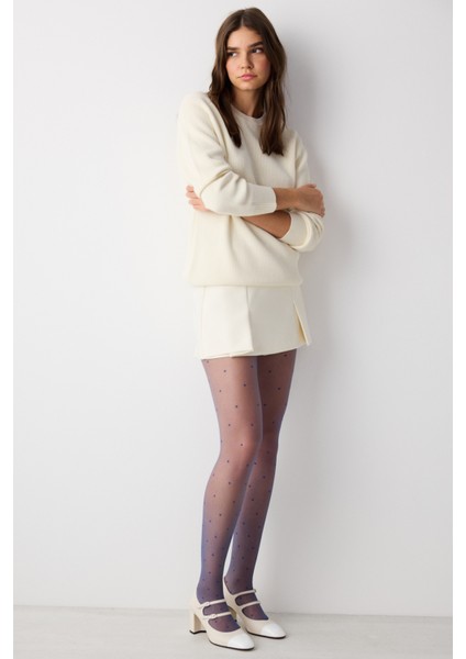 Kadın Fashion Stil Desenli Külotlu Çorap