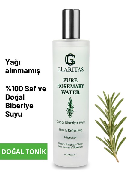 Biberiye Suyu %100 Doğal Ve Saf | Saç Dökülme Karsıtı & Saç Uzatma Etkili Saç Toniği 100 ml
