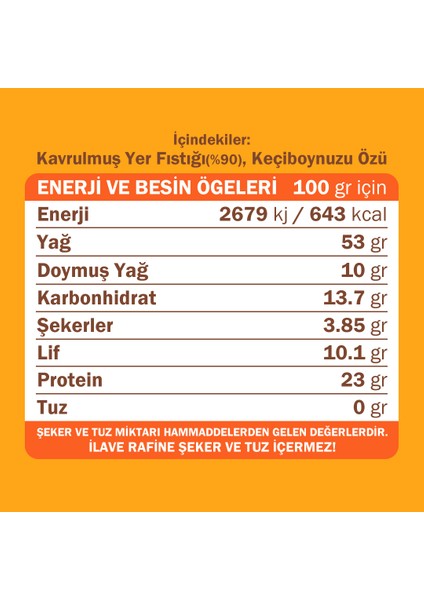 Keçiboynuzu Özlü Fıstık Ezmesi 700G fiyatları