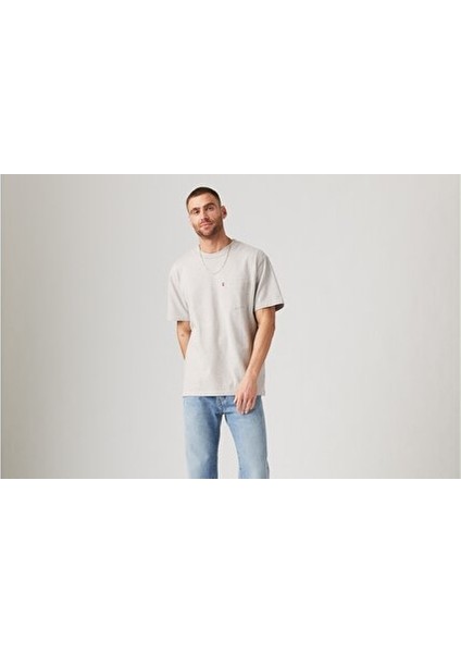 The Hw Pocket Tee Light Gray Htr Bros Gri A8605-0002