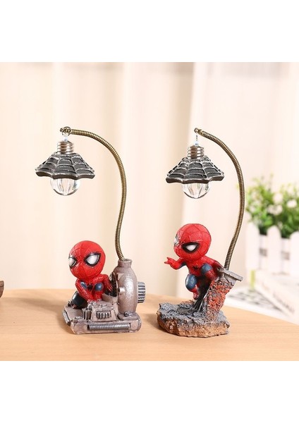 Yaratıcı Avengers Örümcek Adam Gece Lambası Süsler Ev Dekorasyon Reçine El Sanatları (Yurt Dışından)