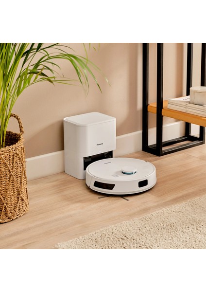 Alex Laser Power 1289H Otomatik Boşaltım Sistemli Yeni Nesil Moplu 5 KPA Robot Süpürge Beyaz