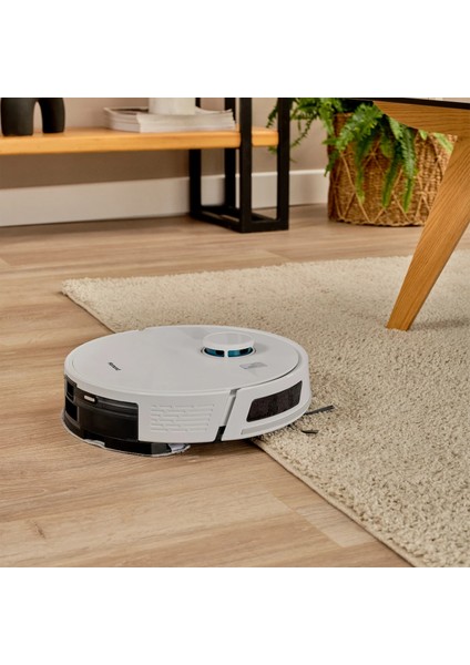 Alex Laser Power 1289H Otomatik Boşaltım Sistemli Yeni Nesil Moplu 5 KPA Robot Süpürge Beyaz