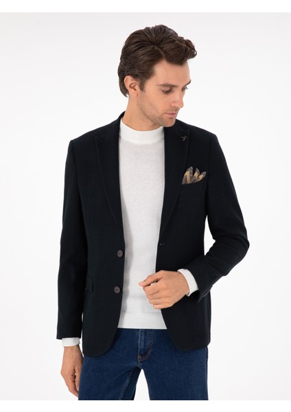 Erkek Yeşil Slim Fit Ceket 50290533-VR054