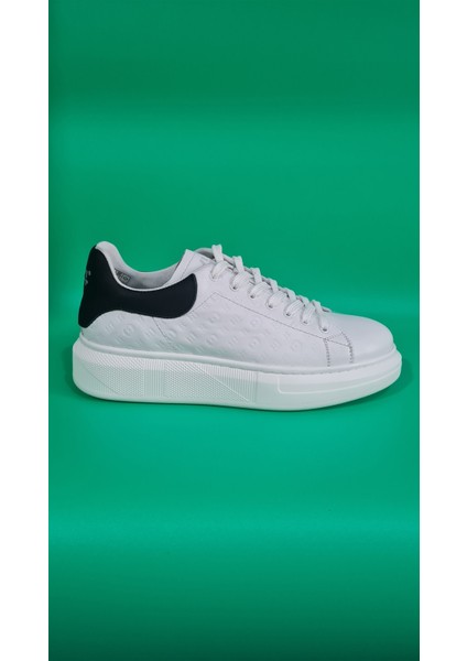 Bağcıklı Lv Model Baskılı Kalın Düz Taban Sneaker Ayakkabı 21006