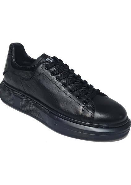 Bağcıklı Lv Model Baskılı Kalın Düz Taban Sneaker Ayakkabı 21006