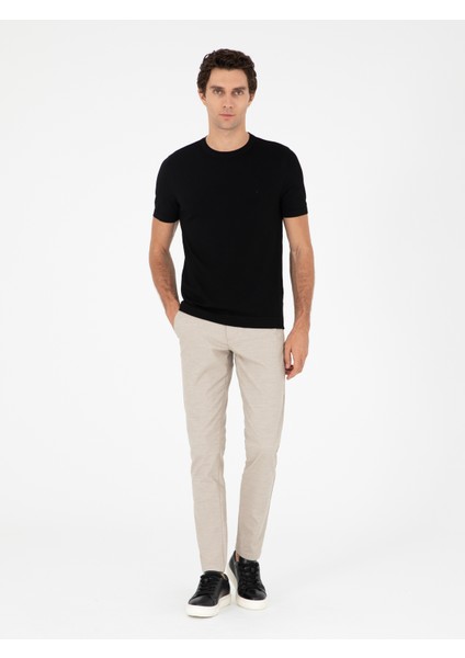 Erkek Siyah Slim Fit Bisiklet Yaka Triko T-Shirt 50293169-VR046 fırsatları