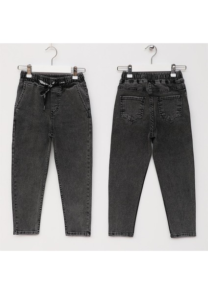 Erkek Çocuk Şardonsuz Ince Pantolon - G-635 - Füme