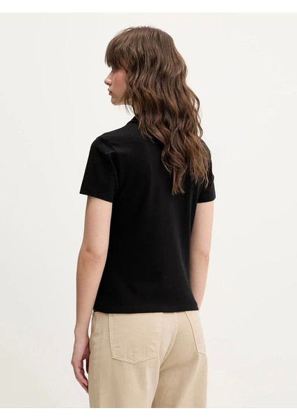 Gj Ss Slım Polo Kadın Siyah T-Shirt W5GP73KCYR1-JBLK