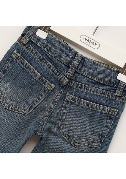 Erkek Çocuk Kot Ince Pantolon - 12382 - Mavi fırsatları