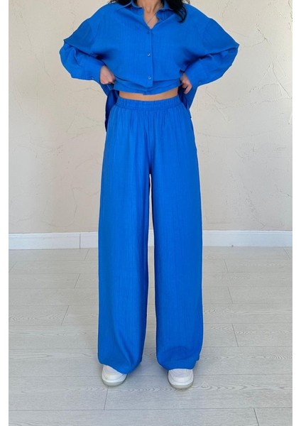 Saks Alice Gömlek ve Bol Kesim Pantolon Takım
