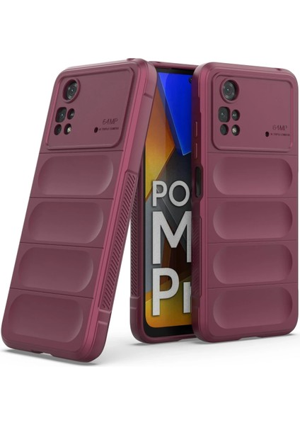 Xiaomi Poco M4 Pro 4g Kılıf Optimum Silikon - Bordo Ferrg fiyatları