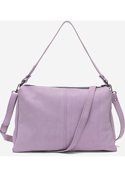 Avanos Kadın Tek Askılı El ve Omuz Çantası Gerçek Deri Lila