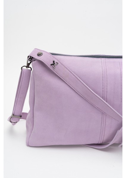 Avanos Kadın Tek Askılı El ve Omuz Çantası Gerçek Deri Lila modelleri