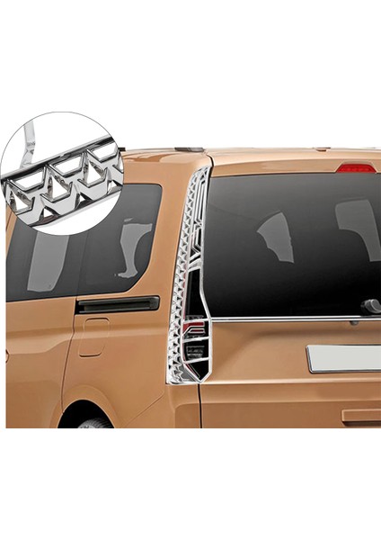 Volkswagen Caddy Uyumlu 2020 ve Üzeri Stop Çerçevesi 2 Parça Abs Krom Kaplama