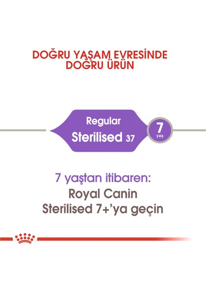 Sterilised 37 Kısırlaştırılmış Kedi Maması - 4 Kg