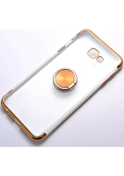 Galaxy J4 Plus Kılıf Gess Kenarları Renkli Yüzük Aparatlı Kılıf