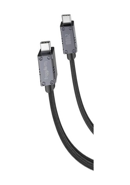 240W Akım Korumalı Süper Hızlı Şarj Örgülü Type-C To Type-C Şarj Kablosu 200CM Siyah (GL-MAX240)
