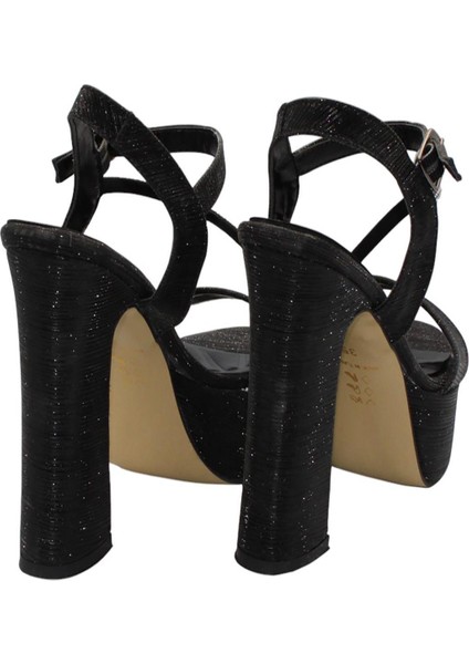 Gümüş Kadıın Çizgili Platform Topuklu Ayakkabı indirimleri