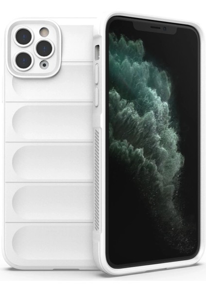 Apple iPhone 11 Pro Kılıf Optimum Silikon - Krem Ferrg