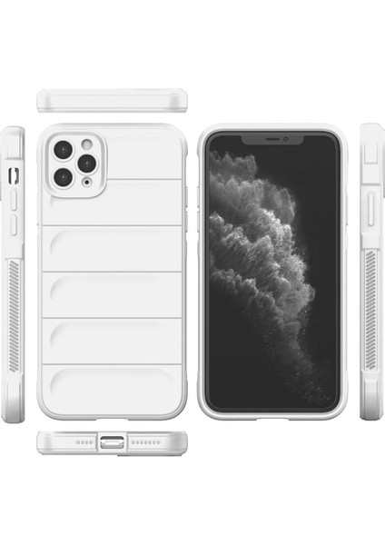 Apple iPhone 11 Pro Kılıf Optimum Silikon - Krem Ferrg