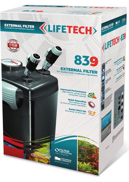 Life Tech Dış Filtre Siyah Kova Içi Dolu 1500 Lh Ynsmr