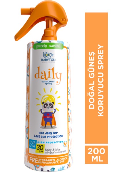 Bebek & Çocuk Doğal Güneş Koruyucu Sprey 200 ml