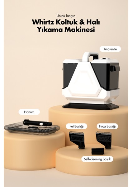 WR-EA-1000 Halı Yıkama Makinesi Islak Kuru Temizlik | Halı ve Koltuk Temizleyici | 650W fırsatları