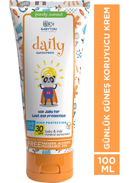Bebek & Çocuk Doğal Güneş Koruyucu Krem 100 ml