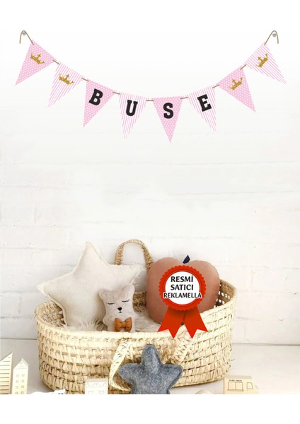 Model 196 Kişiye Özel Isimli Yazılı Banner Doğum Günü Süsü Flama Bayrakları