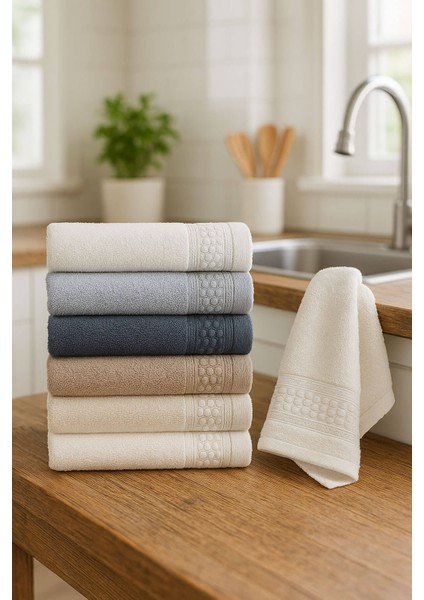 6'lı Mutfak Havlusu Seti 30 x 50 cm Pamuklu Nostalji