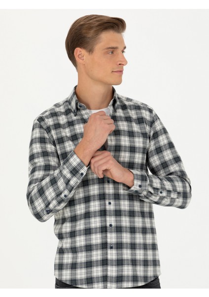 Erkek Taş Slim Fit Uzun Kollu Gömlek 50282560-VR049 modelleri