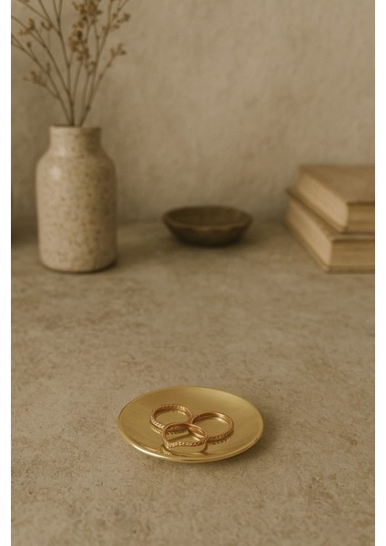 Pirinç Dekoratif Tabak Gold 7 cm