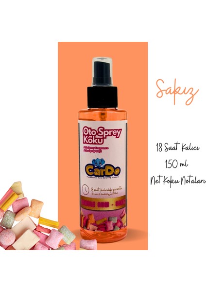 Cardo Premium Oto Kokusu Yüksek Kalıcılık Sakız Kokusu 150 ml