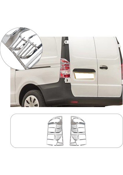 Mercedes Vito W447 Uyumlu 2015 ve Üzeri Stop Çerçevesi 2 Parça Abs Krom Kaplama