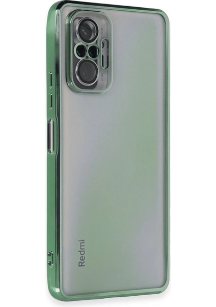 Xiaomi Redmi Note 10 Pro Kılıf Razer Lensli Silikon - Yeşil Ferrg