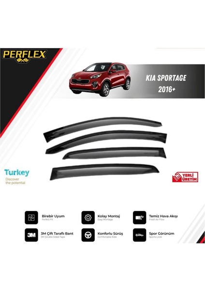 Cam Rüzgarlığı V2 Düz Kıa Sportage 2016+