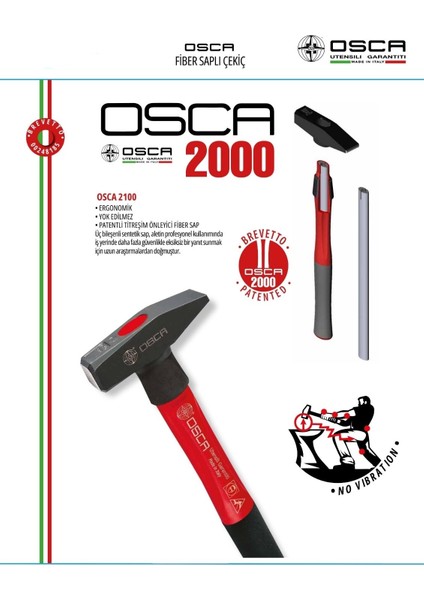 2000 gr Fiber Saplı Çekiç