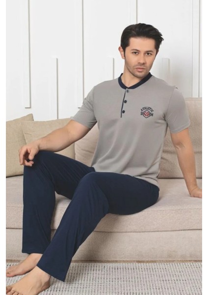 Dreamy Pamuklu Cepli Kısa Kollu Örme Erkek Pijama Takımı fiyatları