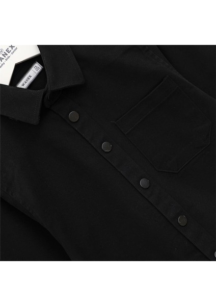 Erkek Çocuk Uzun Kol Ince Gömlek - 15203 - Siyah modelleri