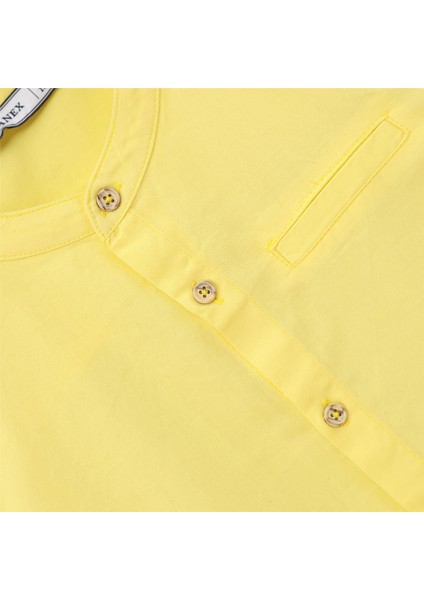 Erkek Çocuk Şardonsuz Uzun Kol Ince Gömlek - 15132 - Sarı fiyatları