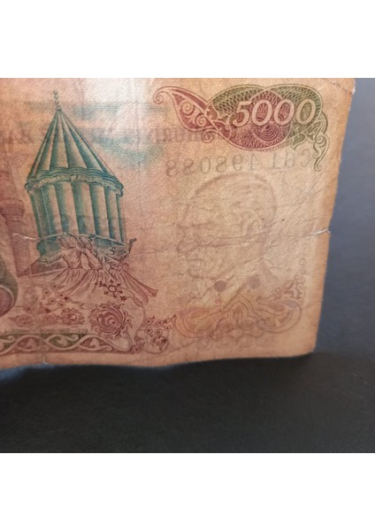 39963682711C07995C 7.emisyon 5000 Türk Lirası Mevlana Haliyle/temiz Kağıt Para
