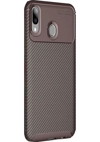 Huawei Y7 Prime 2019 Karbon Desenli Negro Silikon Kılıf